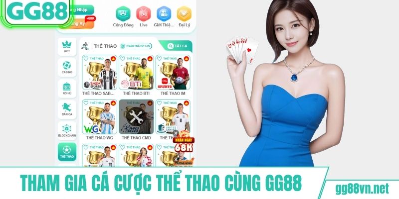 Tham gia cá cược thể thao cùng sân GG88